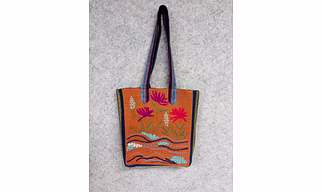 Upcycled Embroidered Tote Bag