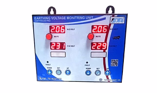 Koiri Make Earthing Voltage Monitoring Unit Double Screen ( EARTHSCAN PRO Series )