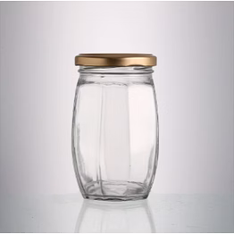 glass octagonal jar