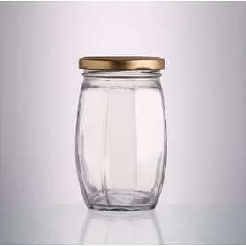 Glass Octagonal Jar