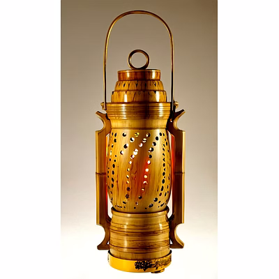 “raahi lantern” – heritage bamboo handle lamp