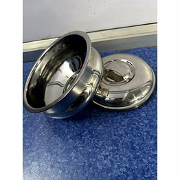stainless steel bowl- bulging & flat