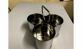 Stainless steel restaurant serving