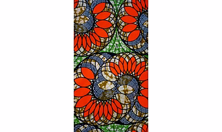 African wax fabric print