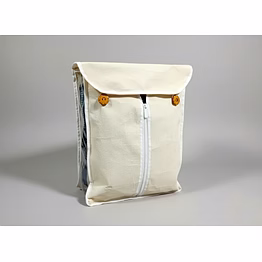 eco-friendly cotton shirt organizer with zip & button closure | foldable wardrobe storage bag with transparent side | reusable & durable cloth organizer for shirts and sarees