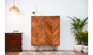 Solid Mango Wooden Bar Cabinet