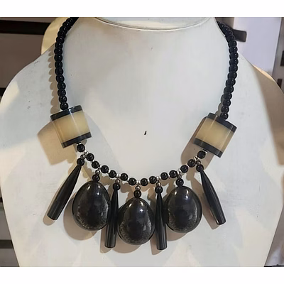 nk14040 horne beads necklace