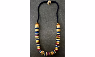 NK9426 BONE BEADS & THREAD DORI NECKLACE