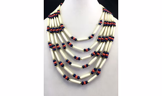 NK 10131 BONE BEADS NECKLACE