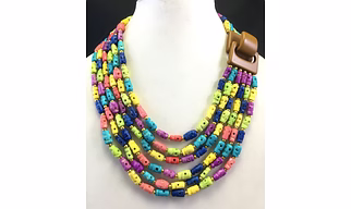 NK10142 BONE BEADS NECKLACE