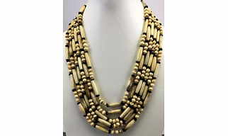 NK10786 BONE BEADS NECKLACE