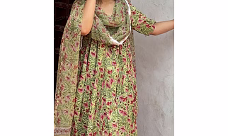 Mehendi green Pakistani set