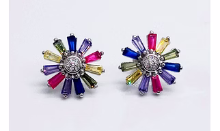 silver earrings