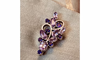 Amethyst Brooch