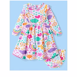 rainbow bloomer dress for new born