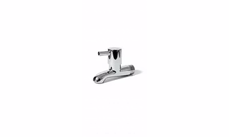 PLUMBEES mini bib cock wall mount chrome finish