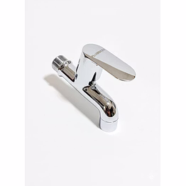 plumbees skella bib cock wall-mount chrome finish
