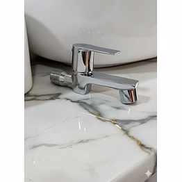 plumbees alexa brass bib cock wall-mount chrome finish