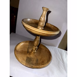 wooden cake stand