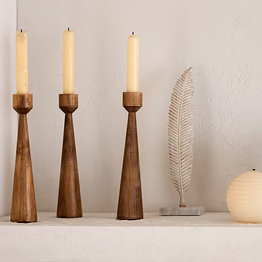 wooden candle stand