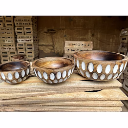 wooden bowl set