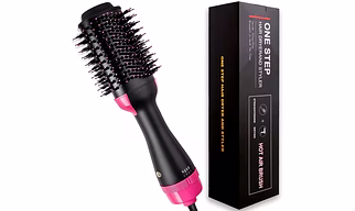 ZenoBeam 3-in-1 Ionic Hot Air Brush – Hair Dryer, Straightener & Volumizer in One | Frizz-Free, Fast Blow-Dry Styling Tool