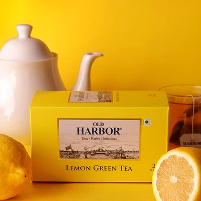 old harbor lemon green tea 25 teabags