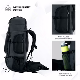 trawoc expedition 80l travel backpack camping hiking bag with rain cover