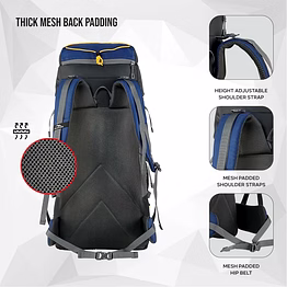 trawoc flyspeck 65l backpack for trekking camping with shoe compartment