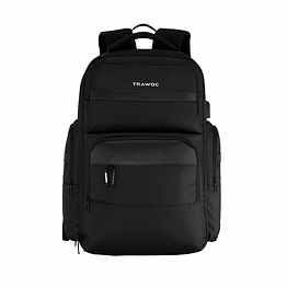 trawoc tpb03 unisex bag with suitcase-style opening & usb port for travel and office