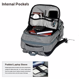 trawoc tpb04 unisex office & college bag with 16-inch compartment & usb charging port