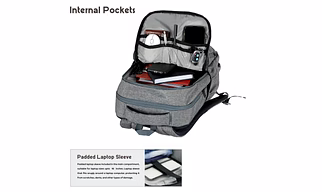 TPB04 Unisex Office & College Bag with 16-inch Compartment & USB Charging Port