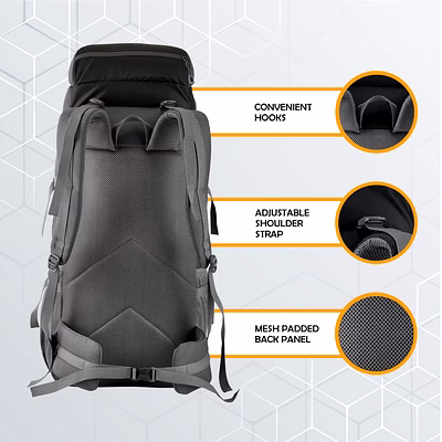 trawoc ember 60 l travel backpack hiking trekking camping bag for men & women
