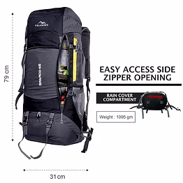 trawoc sparco 65l travel backpack hiking trekking bag unisex shoe compartment