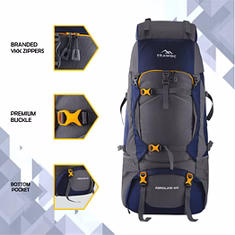 trawoc aerolink 60l travel backpack hiking trekking bag for men & women