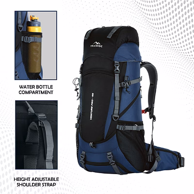 trawoc venture pro 65l internal frame travel backpack trekking hiking bag