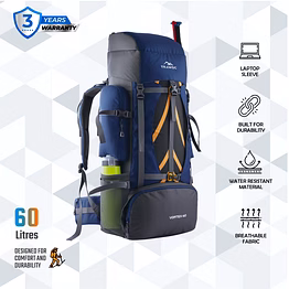 trawoc vortex 60l travel backpack hiking trekking bag for men & women