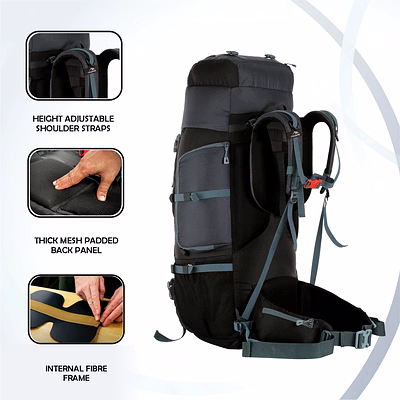 trawoc trailmaster 80l travel backpack for men & women trekking camping