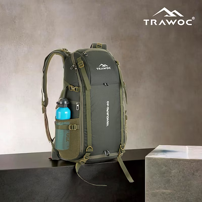trawoc vanguard 40l travel laptop casual bag for trip trekking & hiking unisex
