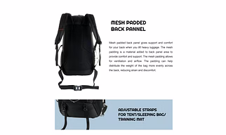 INFERNO 40L Travel Laptop Casual Bag for Trip   Trekking & Hiking unisex