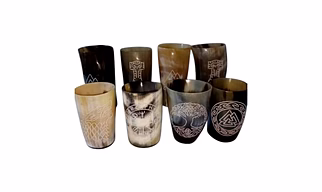 Custom Engraved Drinking Horns Glass