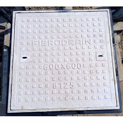 fibrodrain frp manhole cover 600mm x 600mm md 12.50mt