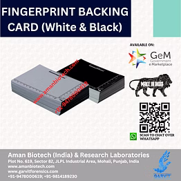 garvit® fingerprint backing cards (black & white)
