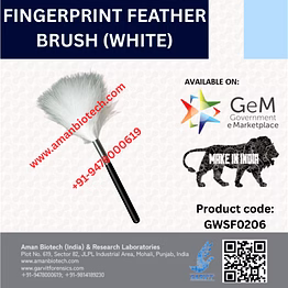 garvit® fingerprint feather brush (white)