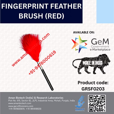 garvit® fingerprint feather brush (red)
