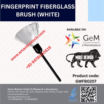 garvit® fingerprint fiberglass brush (white)