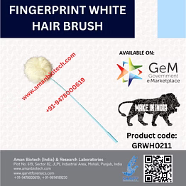 garvit® fingerprint white hair brush