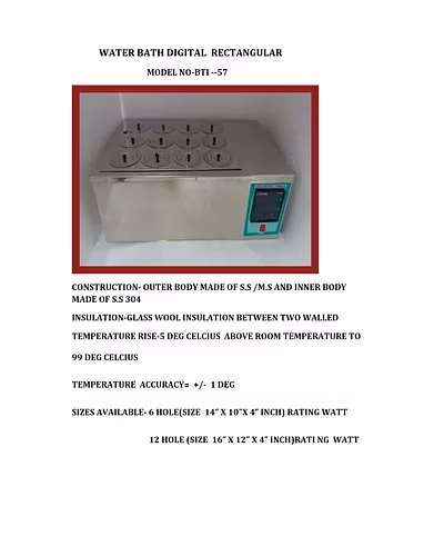 Water Bath Thermostatic- Rectangular-1