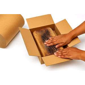 Eco-Friendly Honeycomb Paper Wrap Roll | Bubble Wrap Alternative | Protective Kraft Packaging for E-commerce & Export