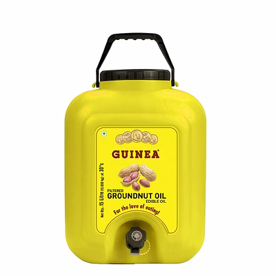 guinea filtered groundnut oil 15l tap jar